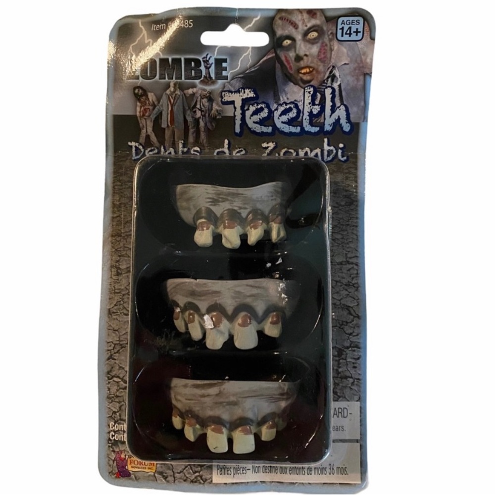 Zombie Teeth by Forum Novelties 3pc New